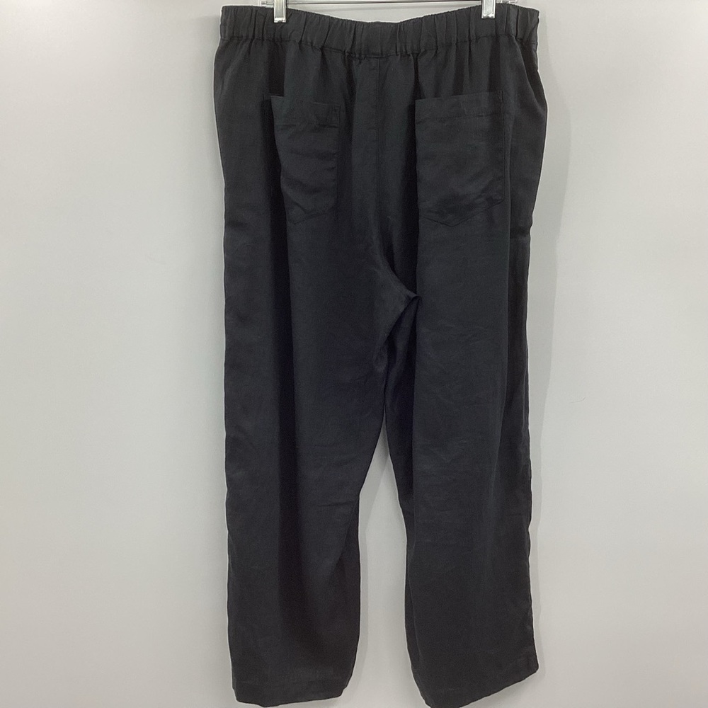 *** Cynthia Rowley Black Linen Pants *** XL - Picture 5 of 8